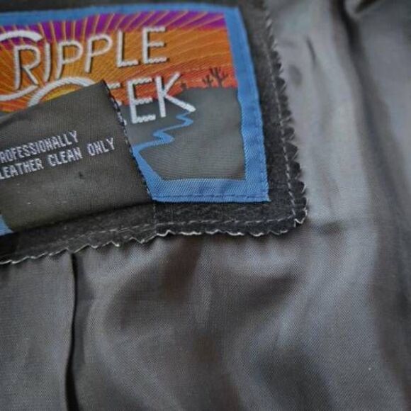 Cripple Creek vintage cowgirl jacket black with studs and tassels large htf - Picture 13 of 15